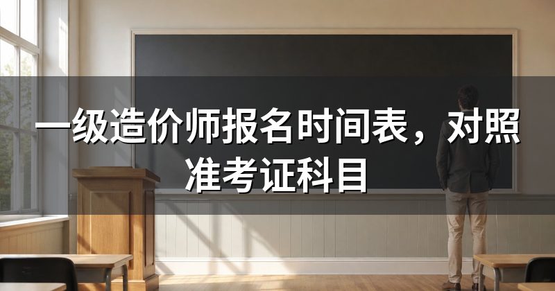 一级造价师报名时间表,对照准考证科目