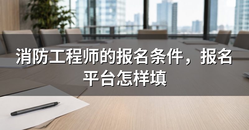 消防工程师的报名条件,报名平台怎样填