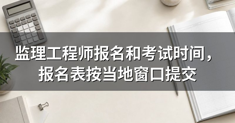 监理工程师报名和考试时间,报名表按当地窗口提交