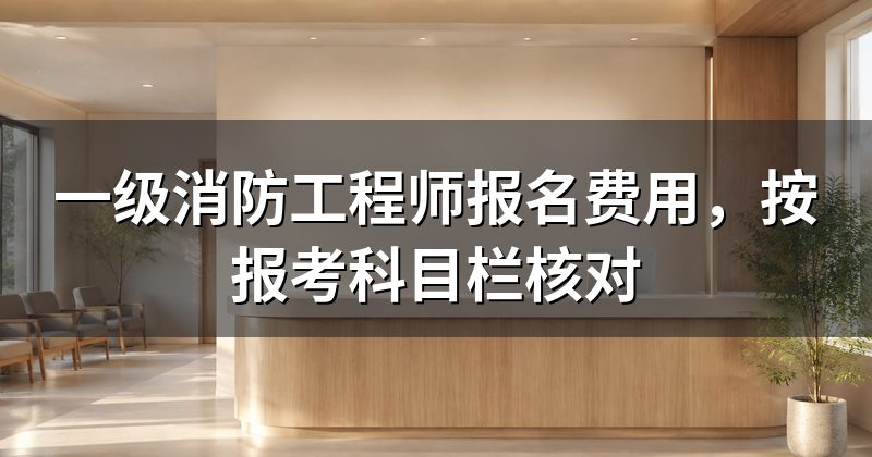 一级消防工程师报名费用，按报考科目栏核对