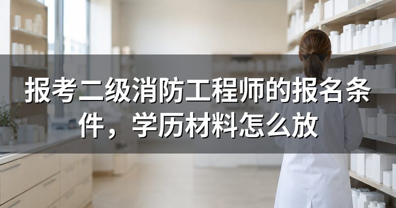 报考二级消防工程师的报名条件,学历材料怎么放