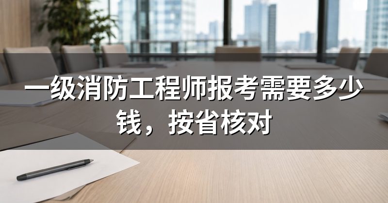 一级消防工程师报考需要多少钱，按省核对