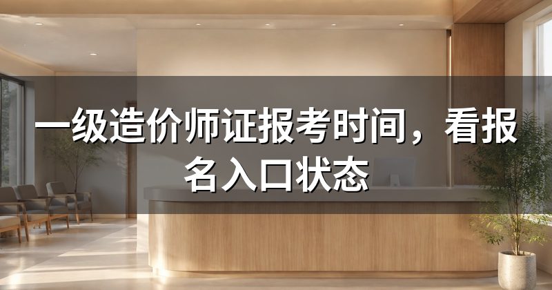 一级造价师证报考时间，看报名入口状态