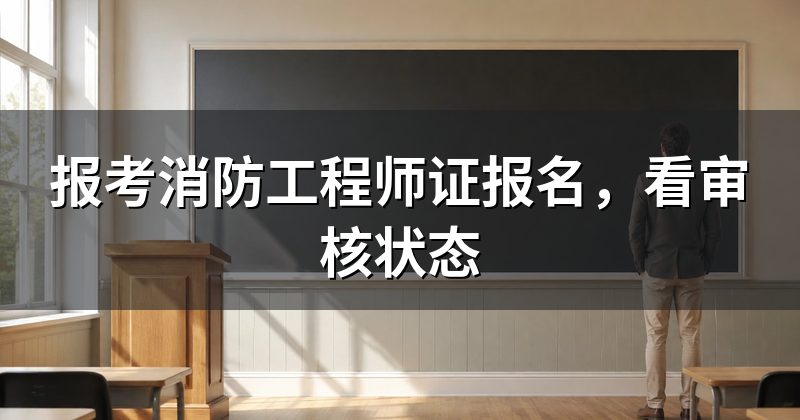 报考消防工程师证报名，看审核状态