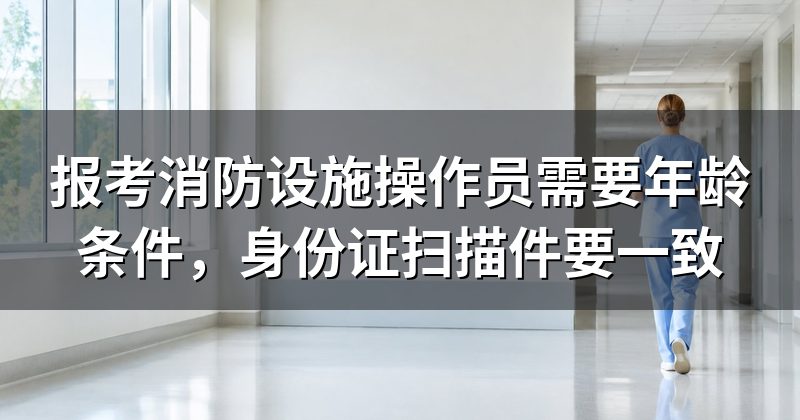 报考消防设施操作员需要年龄条件,身份证扫描件要一致