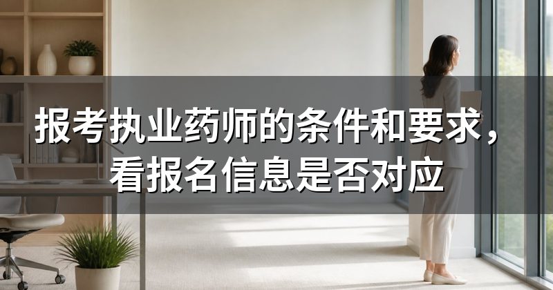 报考执业药师的条件和要求，看报名信息是否对应