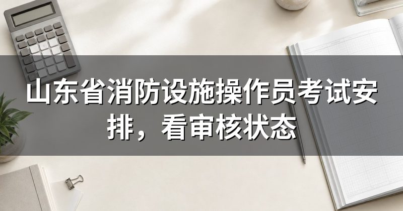 山东省消防设施操作员考试安排，看审核状态
