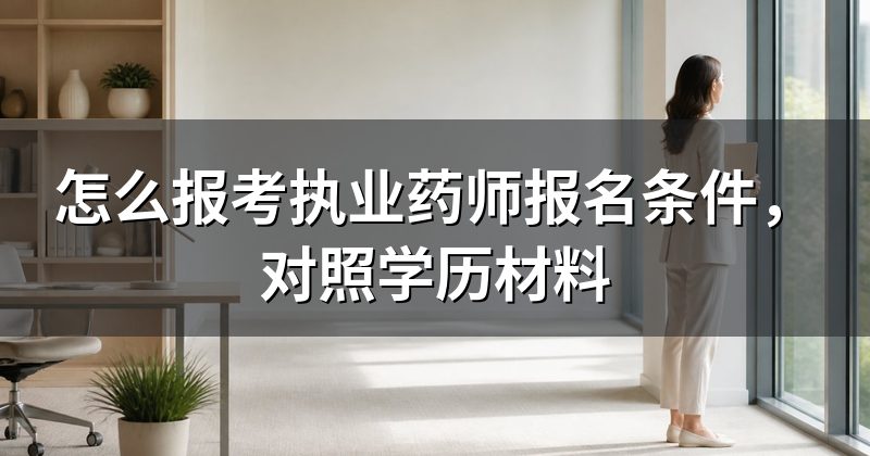 怎么报考执业药师报名条件,对照学历材料