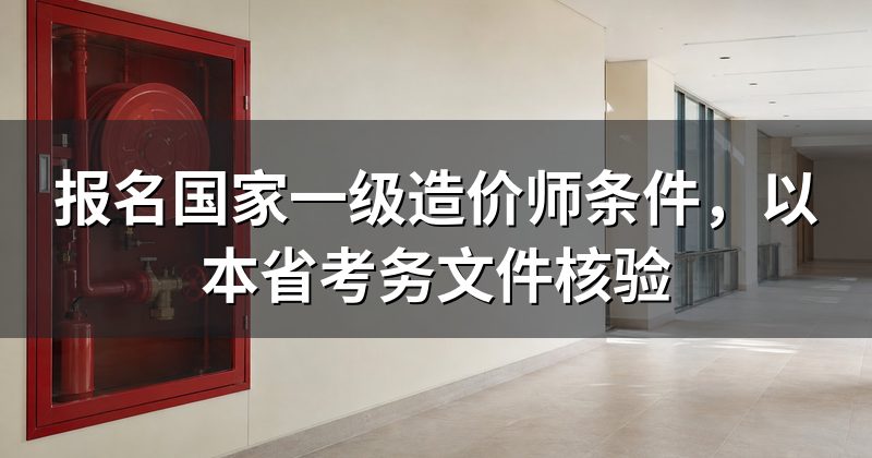 报名国家一级造价师条件，以本省考务文件核验