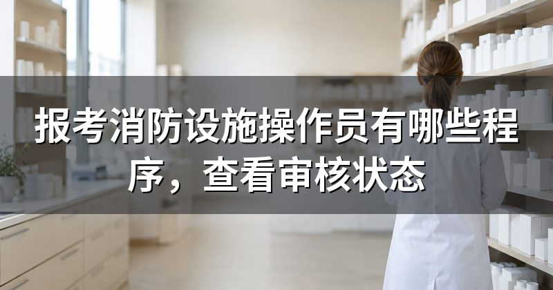 报考消防设施操作员有哪些程序,查看审核状态