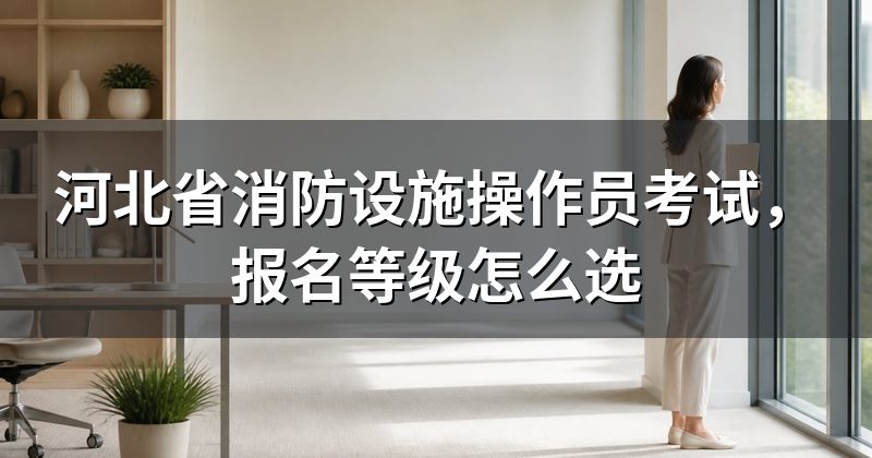 河北省消防设施操作员考试，报名等级怎么选