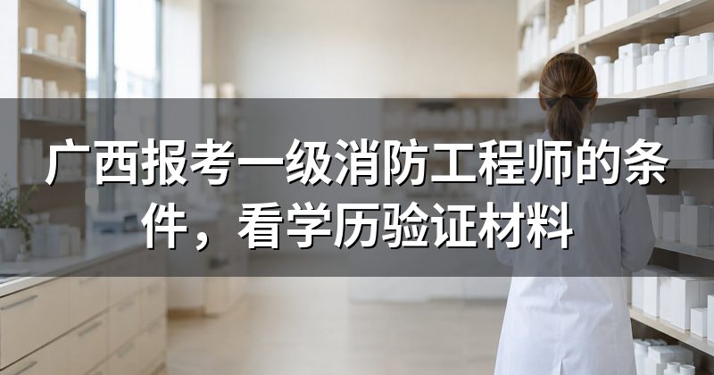 广西报考一级消防工程师的条件，看学历验证材料