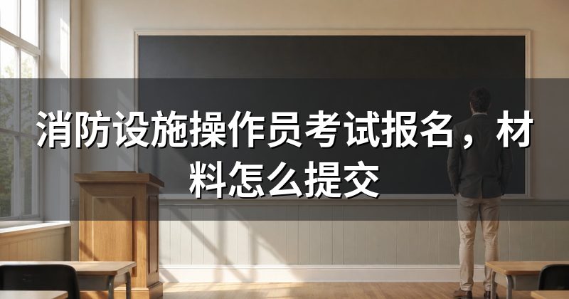 消防设施操作员考试报名，材料怎么提交