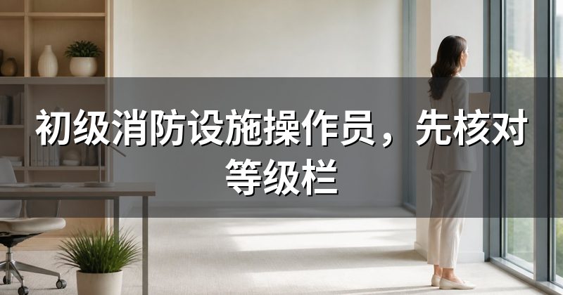 初级消防设施操作员，先核对等级栏