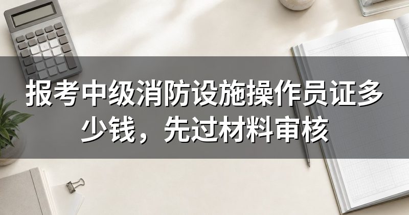 报考中级消防设施操作员证多少钱,先过材料审核