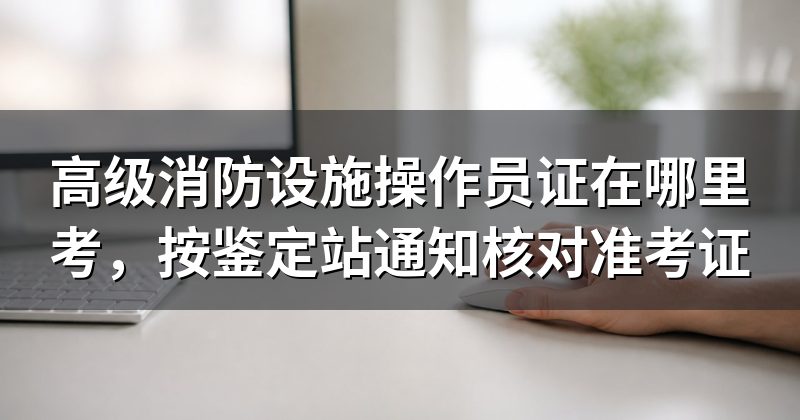 高级消防设施操作员证在哪里考，按鉴定站通知核对准考证