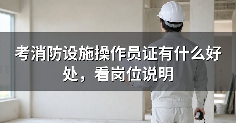 考消防设施操作员证有什么好处,看岗位说明