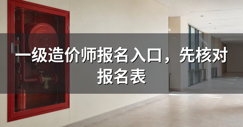 一级造价师报名入口,先核对报名表