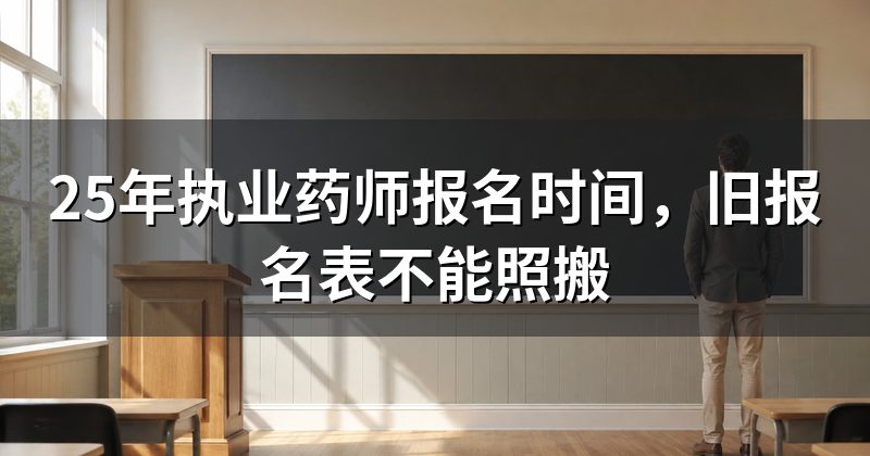 25年执业药师报名时间，旧报名表不能照搬