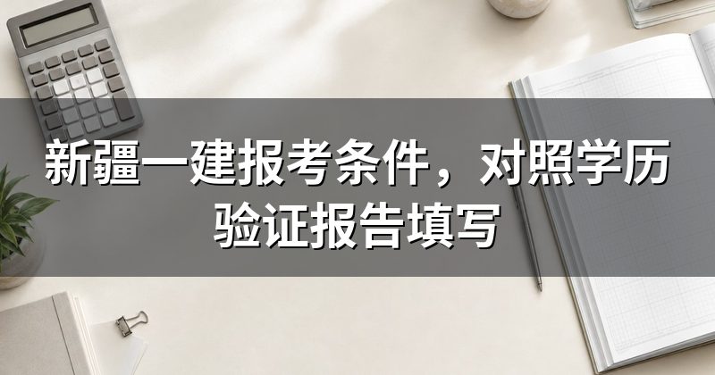 新疆一建报考条件,对照学历验证报告填写