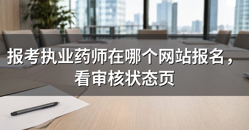 报考执业药师在哪个网站报名,看审核状态页