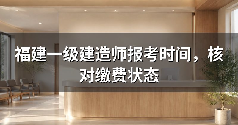 福建一级建造师报考时间,核对缴费状态