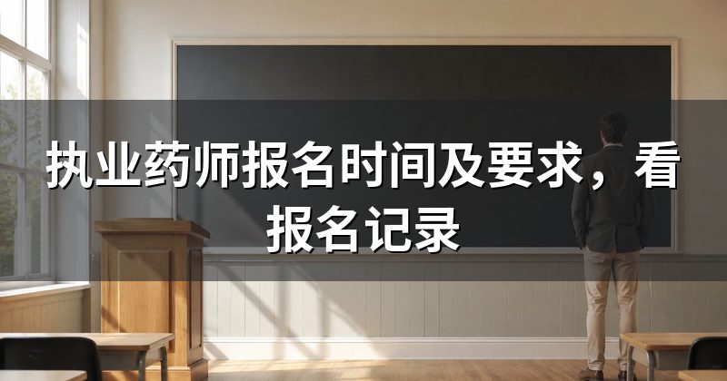 执业药师报名时间及要求，看报名记录