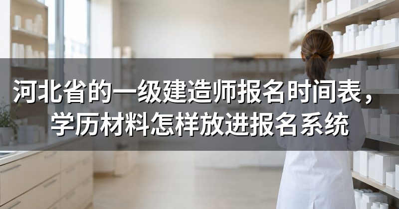 河北省的一级建造师报名时间表,学历材料怎样放进报名系统
