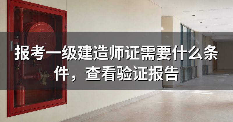 报考一级建造师证需要什么条件，查看验证报告