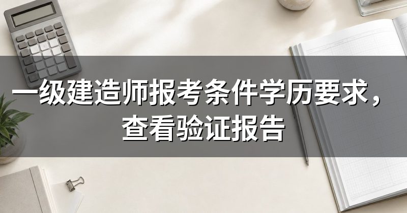一级建造师报考条件学历要求,查看验证报告