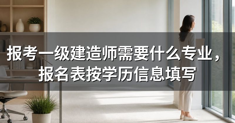 报考一级建造师需要什么专业，报名表按学历信息填写