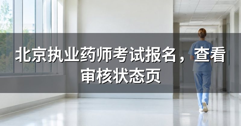 北京执业药师考试报名，查看审核状态页