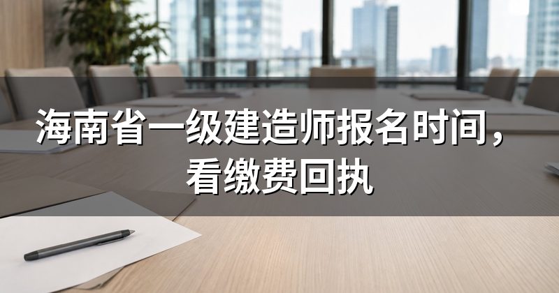 海南省一级建造师报名时间,看缴费回执