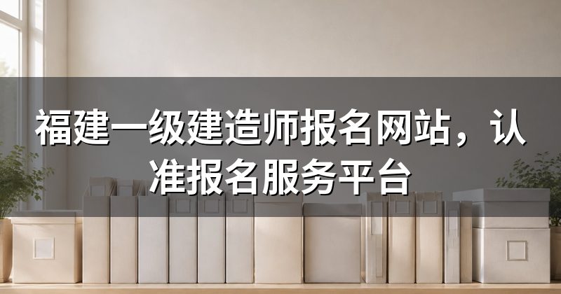 福建一级建造师报名网站,认准报名服务平台