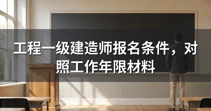 工程一级建造师报名条件,对照工作年限材料