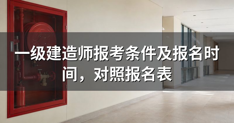 一级建造师报考条件及报名时间，对照报名表