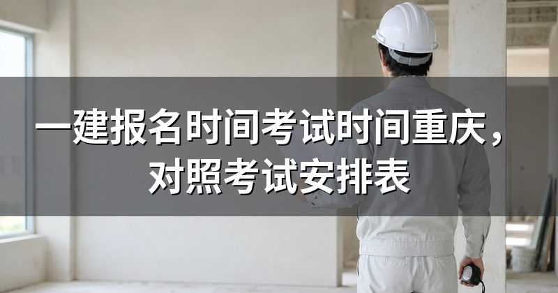 一建报名时间考试时间重庆,对照考试安排表