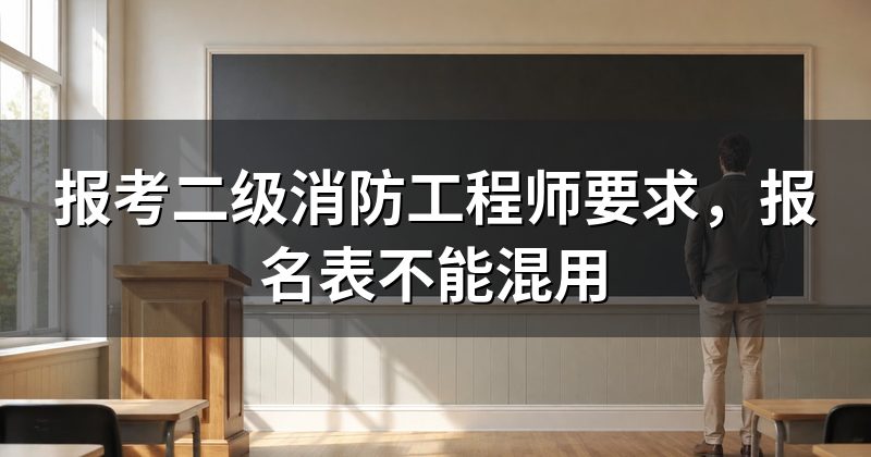 报考二级消防工程师要求,报名表不能混用