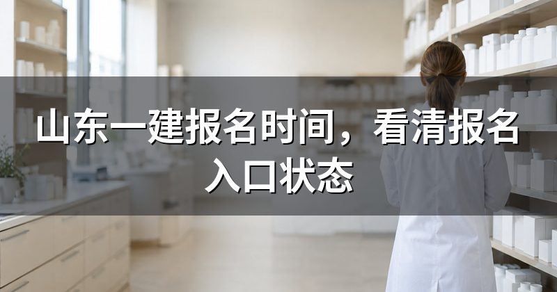 山东一建报名时间,看清报名入口状态