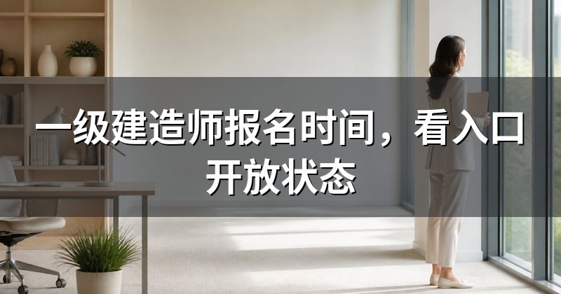 一级建造师报名时间,看入口开放状态